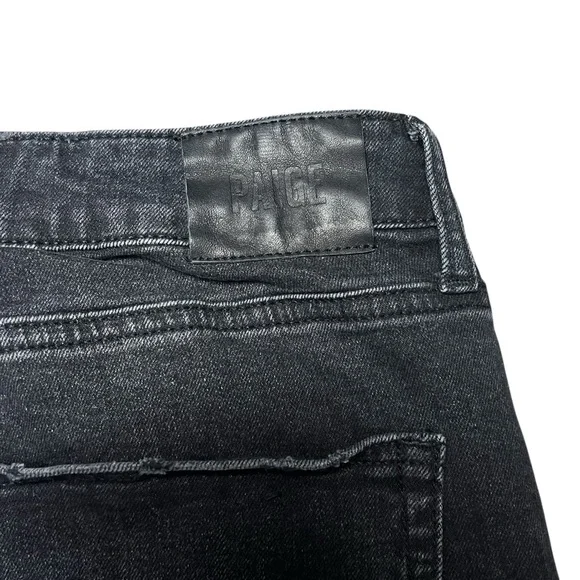 Paige Stella Womens Jeans Black Straight Basic Casual Denim Pants Size 32 - Picture 6 of 9